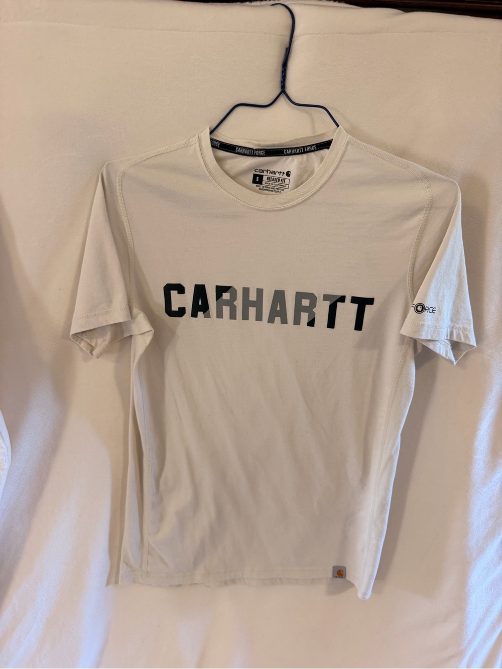 Carhartt cream Short Sleeve Tee with Black Logo
